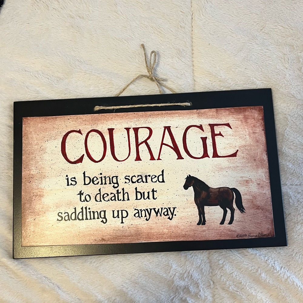 “Courage” Horse Wall Hanging